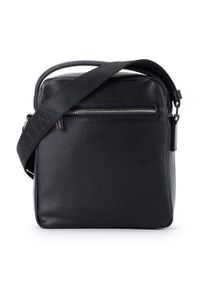 Wittchen - Męska listonoszka skórzana z krytą kieszenią czarna. Kolor: czarny. Materiał: skóra #4