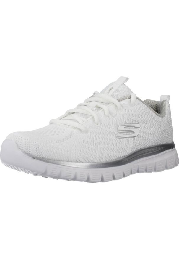 skechers - Buty sportowe Sneakersy damskie, Graceful - Get Connected. Kolor: biały. Materiał: materiał. Model: Skechers Sport. Sport: turystyka piesza