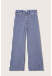 mango - Mango jeansy Catherin damskie high waist. Stan: podwyższony. Kolor: niebieski #2