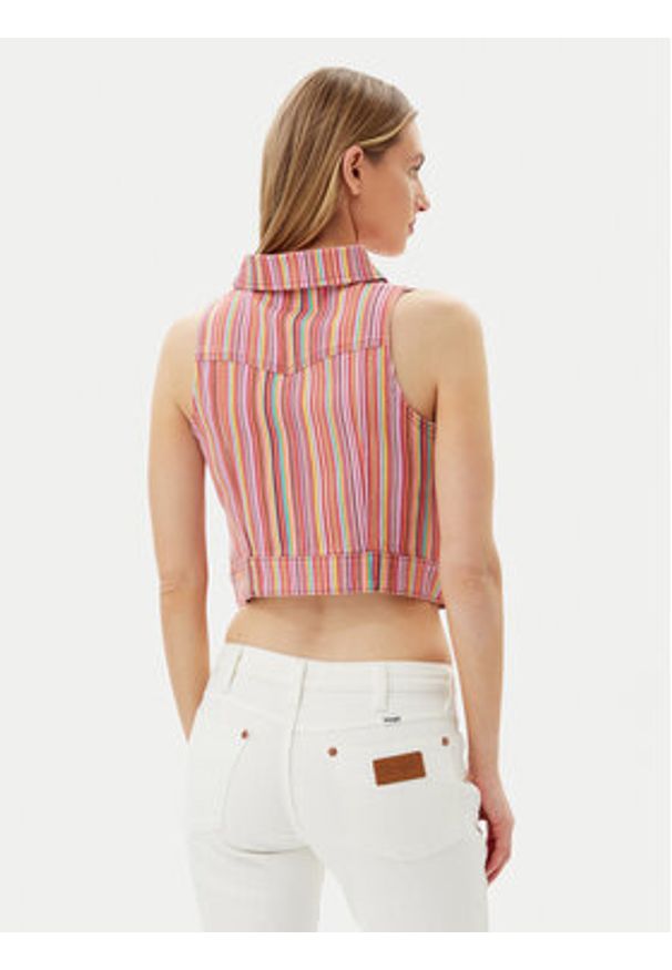 Wrangler Kamizelka 112362848 Różowy Slim Fit. Kolor: różowy. Materiał: bawełna