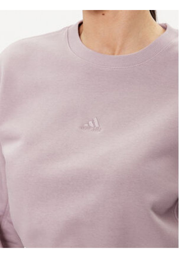 Adidas - adidas Bluza All Szn Fleece IW1226 Fioletowy Regular Fit. Kolor: fioletowy. Materiał: syntetyk, bawełna