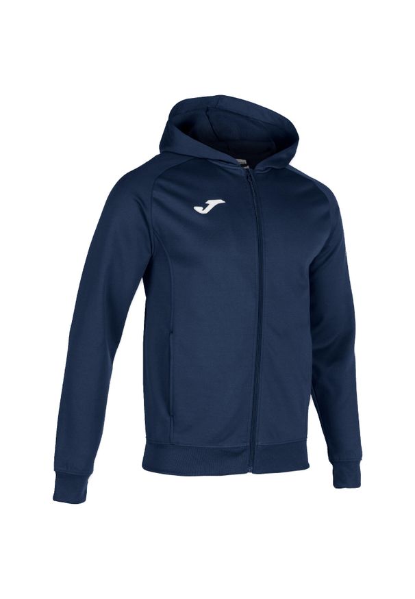 Bluza do piłki nożnej męska Joma Menfis. Typ kołnierza: kaptur. Kolor: niebieski, wielokolorowy, pomarańczowy. Materiał: prążkowany. Sport: piłka nożna