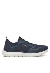 Rieker Sneakersy B6600-14 Granatowy. Kolor: niebieski. Materiał: materiał #1