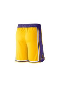 Spodnie koszykarskie męskie Nike Nba Los Angeles Lakers Swingman. Kolor: żółty. Długość: krótkie