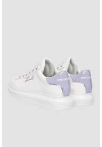 Karl Lagerfeld - KARL LAGERFELD Białe sneakersy damskie KAPRI Rhinestone Karl Trim, Rozmiar 37. Okazja: na co dzień. Kolor: biały. Wzór: aplikacja #2