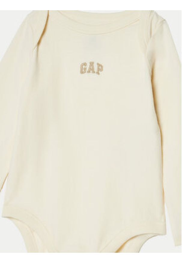 GAP - Gap Komplet 3 par body dziecięcych 600961-02 Beżowy. Kolor: beżowy. Materiał: bawełna