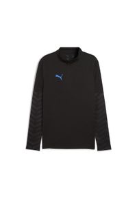Puma - Męska bluza piłkarska individualCUP z zamkiem 1/4 PUMA. Kolor: niebieski, czarny, biały, wielokolorowy. Sport: piłka nożna