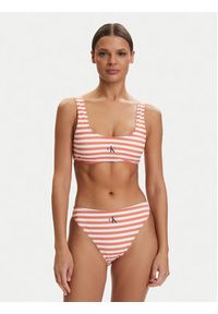 Calvin Klein Swimwear Dół od bikini LV00Q61147 Pomarańczowy. Kolor: pomarańczowy. Materiał: syntetyk #4