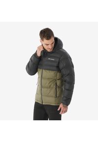 columbia - Kurtka turystyczna zimowa męska Colombia Buck Butte™ II. Typ kołnierza: kołnierzyk stójkowy. Kolor: zielony. Materiał: skóra, materiał, syntetyk, nylon, puch. Sezon: zima. Sport: turystyka piesza