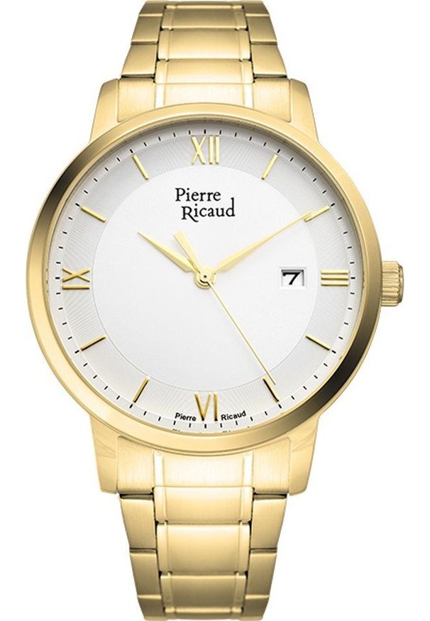 Zegarek Pierre Ricaud Zegarek męski Pierre Ricaud P97239.1163Q złoty. Kolor: złoty