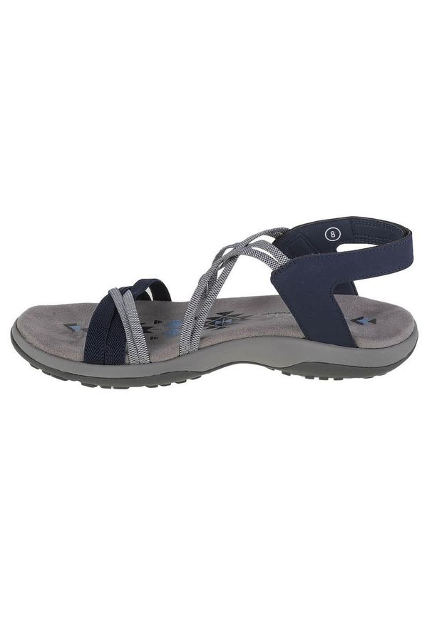 skechers - Buty do chodzenia damskie Skechers Reggae Slim Takes Two. Zapięcie: rzepy. Kolor: niebieski. Materiał: materiał, syntetyk, tkanina. Sport: turystyka piesza
