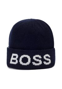 BOSS - Boss Czapka Mic_Bb 50443043 Granatowy. Kolor: niebieski. Materiał: materiał #4