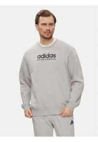 Adidas - adidas Bluza All SZN Graphic IC9823 Szary Loose Fit. Kolor: szary. Materiał: bawełna #1