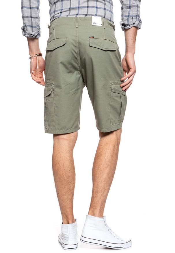 Lee - SPODENKI LEE FATIGUE SHORT LICHEN GREEN L73BCJ82 112120334. Materiał: materiał