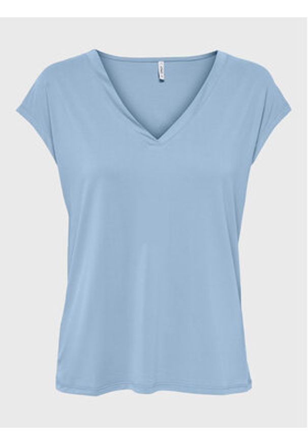 only - ONLY T-Shirt Free 15287041 Błękitny Regular Fit. Kolor: niebieski. Materiał: syntetyk