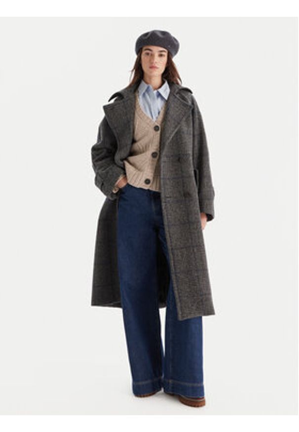 Weekend Max Mara Płaszcz wełniany Sestri 2525016122 Szary Regular Fit. Kolor: szary. Materiał: wełna