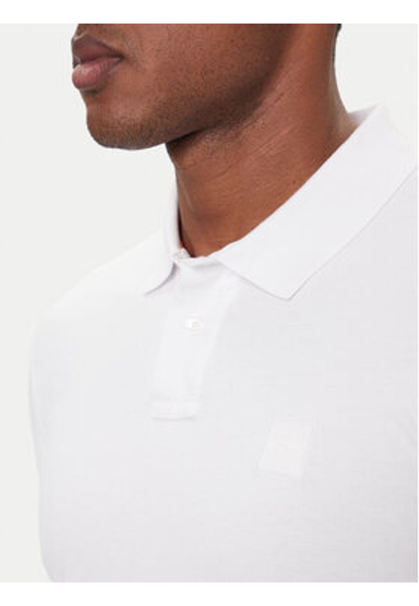 BOSS - Boss Polo Passenger 50507803 Biały Slim Fit. Typ kołnierza: polo. Kolor: biały. Materiał: bawełna