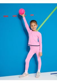 Sinsay - Legginsy sportowe Active - różowy. Kolor: różowy. Styl: sportowy
