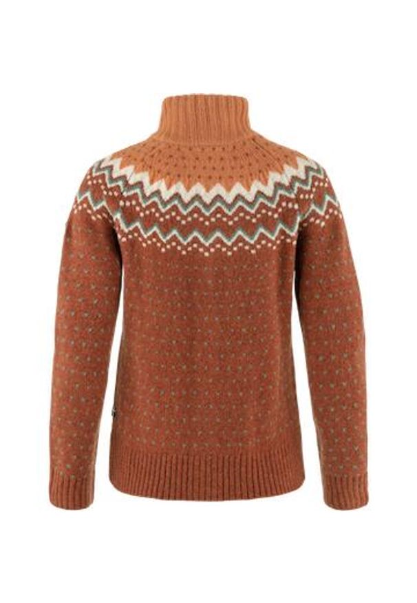 Fjällräven - Bluza wełniana damska Fjallraven Ovik Knit Cardigan. Kolor: brązowy. Materiał: wełna