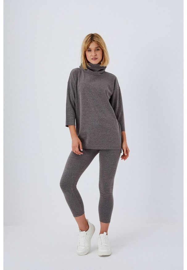 MOODO - Legginsy z gładkiej dzianiny. Materiał: dzianina. Długość: długie. Wzór: gładki. Styl: klasyczny