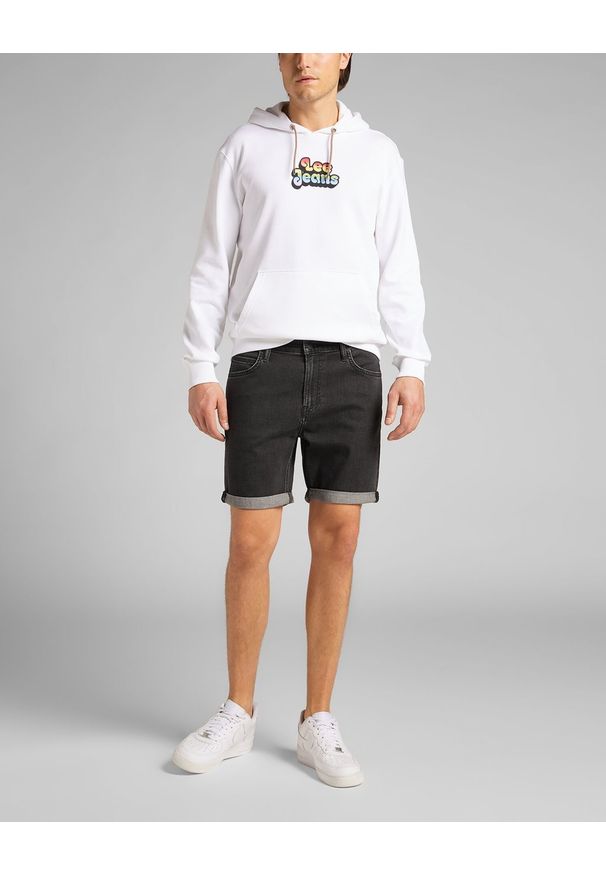 Lee - LEE PRIDE HOODIE MĘSKA BLUZA Z KAPTUREM LOGO WHITE L82RSP12 112140913. Typ kołnierza: kaptur