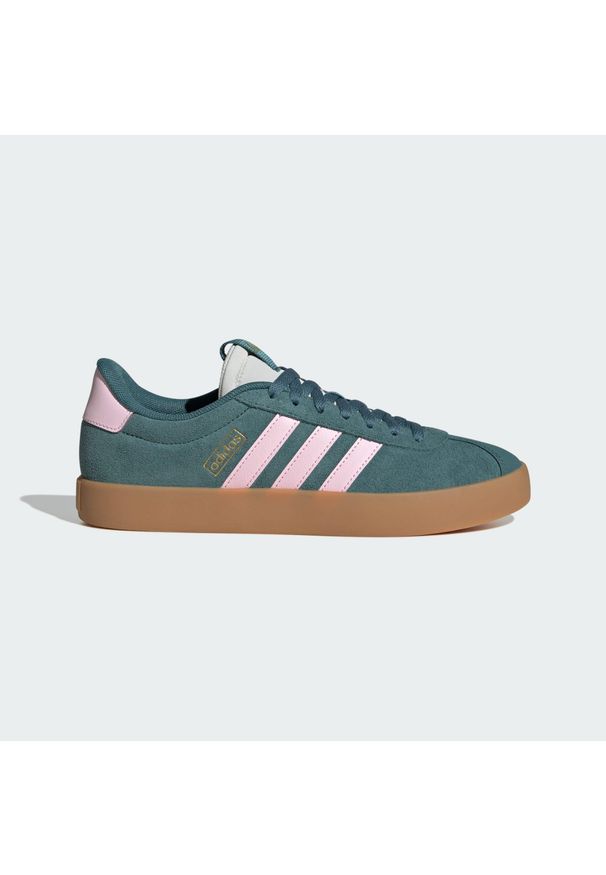 Adidas - Buty VL Court 3.0. Zapięcie: pasek. Kolor: różowy, niebieski, wielokolorowy, żółty. Sport: turystyka piesza