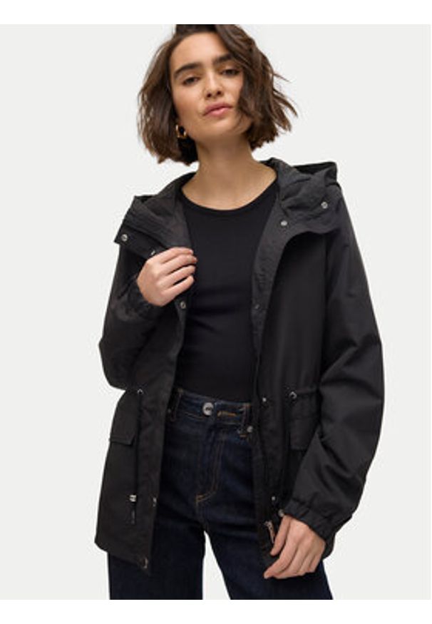 Vero Moda Parka Paisley 10301577 Czarny Regular Fit. Kolor: czarny. Materiał: syntetyk. Wzór: paisley