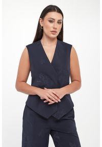 Twinset Milano - Kamizelka damska z haftem TWINSET. Wzór: haft #1