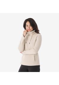 quechua - Bluza turystyczna damska Quechua NH100. Typ kołnierza: kołnierzyk stójkowy. Kolor: zielony, wielokolorowy, beżowy. Materiał: materiał, poliester, bawełna. Sport: turystyka piesza