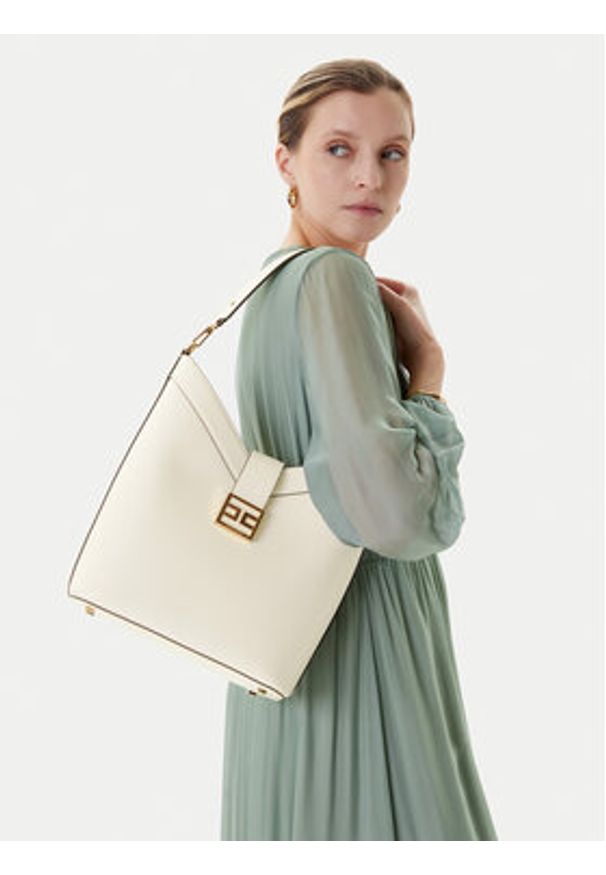 Elisabetta Franchi Torebka BS-19A-51E2-V400 Écru. Materiał: skórzane