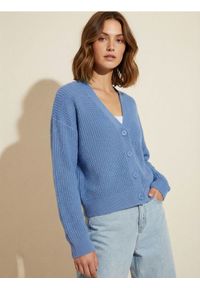 Sinsay - Kardigan basic - niebieski. Kolor: niebieski