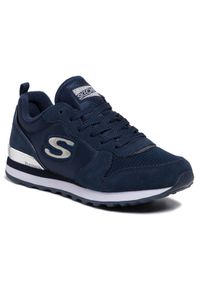 skechers - Skechers Sneakersy Goldn Gurl 111/NVY Granatowy. Kolor: niebieski. Materiał: materiał