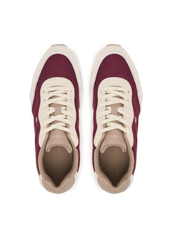 TOMMY HILFIGER - Tommy Hilfiger Sneakersy Easy Runner FW0FW08836 Beżowy. Kolor: beżowy. Materiał: zamsz, skóra