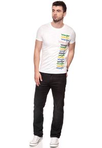 Wrangler - KOSZULKA WRANGLER FESTIVAL TEE OFFWHITE W7B44DE02. Wzór: nadruk #9