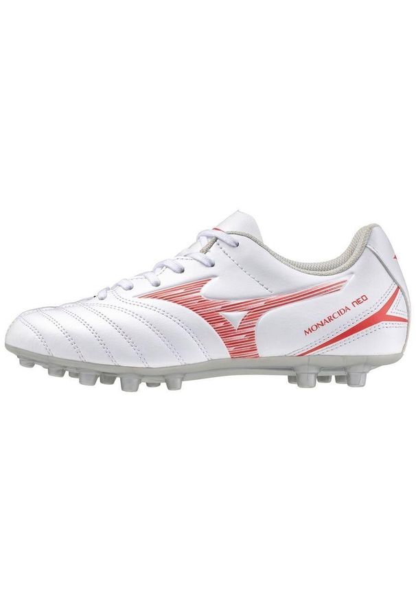 Dziecięce buty piłkarskie Mizuno Monarcida Neo III Select AG. Kolor: biały, czerwony, wielokolorowy. Sport: piłka nożna
