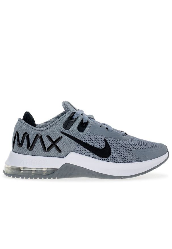 Buty Nike Air Max Alpha Trainer 4 CW3396-001 - szare. Okazja: na co dzień. Zapięcie: sznurówki. Kolor: szary. Materiał: guma. Szerokość cholewki: normalna. Obcas: na płaskiej podeszwie. Model: Nike Air Max. Sport: fitness