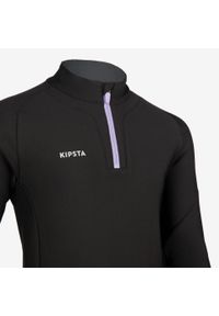 KIPSTA - Bluza piłkarska dla dzieci Kipsta Viralto na krótki suwak. Materiał: materiał, poliester, elastan. Długość: krótkie. Sport: piłka nożna