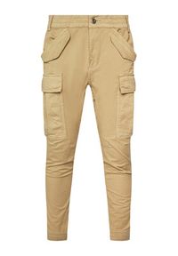 Alpha Industries Joggery Airman 188201 Beżowy Tapered Fit. Kolor: beżowy. Materiał: bawełna #3