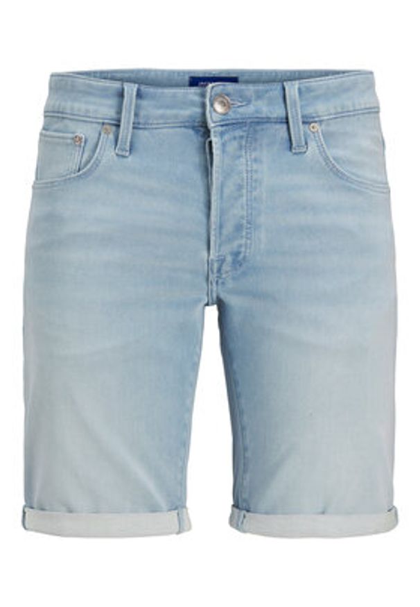 Jack & Jones Szorty jeansowe Rick 12269609 Niebieski Regular Fit. Kolor: niebieski. Materiał: bawełna