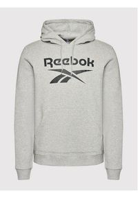 Reebok Bluza Identity Fleece Hoodie GS1609 Szary Regular Fit. Kolor: szary. Materiał: bawełna