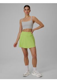 4f - 4F Spódnica treningowa szybkoschnąca damska - zielona XL. Stan: podwyższony. Kolor: zielony. Długość: krótkie #1