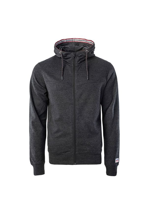 Hi-tec - Bluza męska z kapturem Hi-Tec Sabarin - ciemnoszara, Rozmiar XXL. Typ kołnierza: kaptur. Kolor: szary. Materiał: bawełna