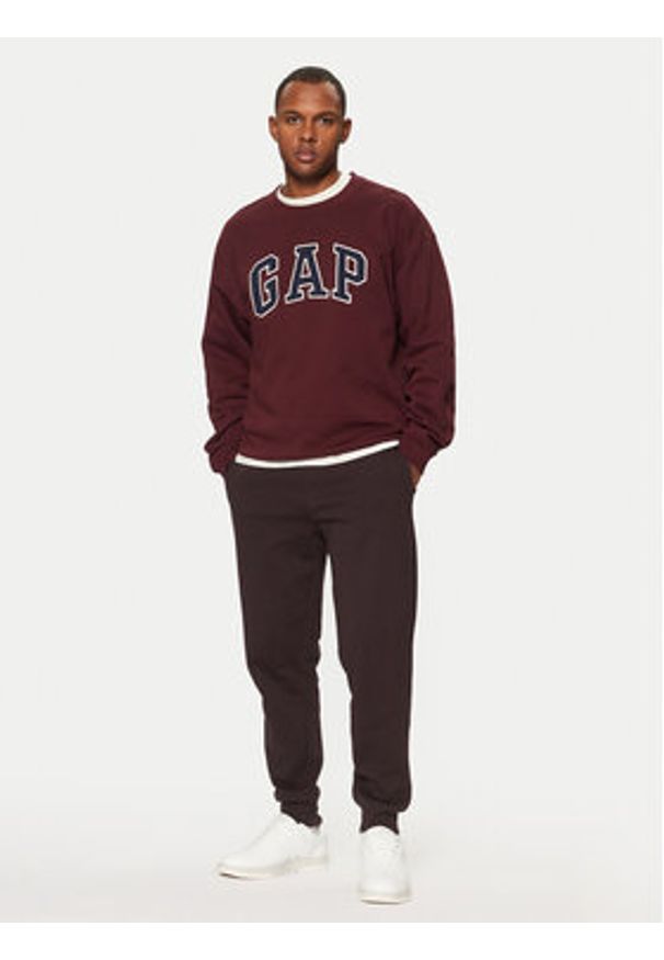 GAP - Gap Bluza 542210-00 Bordowy Regular Fit. Kolor: czerwony. Materiał: bawełna