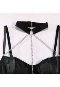 Intica - Body z łańcuszkiem eleganckie na wyjątkowe okazje Folline. Kolor: niebieski. Materiał: materiał #5