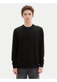 Tom Tailor Denim Sweter 1042509 Czarny Regular Fit. Kolor: czarny. Materiał: bawełna #1