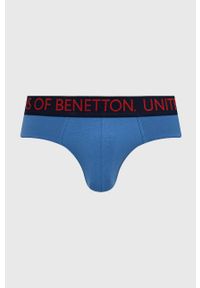 United Colors of Benetton slipy męskie. Kolor: niebieski. Materiał: bawełna
