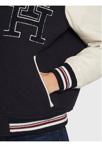 TOMMY HILFIGER - Tommy Hilfiger Kurtka bomber Blend WW0WW37308 Granatowy Regular Fit. Kolor: niebieski. Materiał: wełna #3