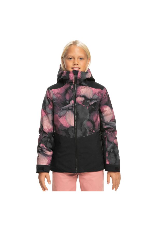 Kurtka narciarska dla dzieci Roxy Silverwinter membraną 10K. Kolor: czarny. Materiał: poliester. Sezon: zima. Sport: narciarstwo