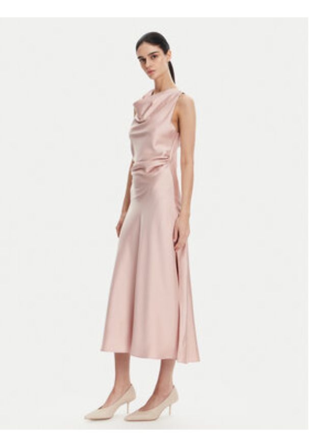 Imperial Sukienka koktajlowa AEQJJBA Różowy Regular Fit. Kolor: różowy. Materiał: syntetyk. Styl: wizytowy