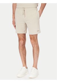 Hugo - HUGO Szorty sportowe Austin 50532023 Beżowy jasny Regular Fit. Kolor: beżowy. Materiał: bawełna. Styl: sportowy #1